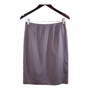 Hilton Hollis Flat Front Pencil Skirt in Brown Career Workwear Office Women's 4